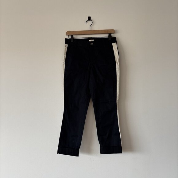 J Crew Pants stretch Size 0 Side Stripe Crop Work Office Capsule Preppy NWT - Picture 5 of 15